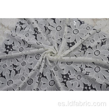 Tela de encaje de nailon de alta calidad con estampado de flores